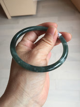 Load image into Gallery viewer, 61mm Certified Type A 100% Natura dark blue/green/gray/black Guatemala slim round cut Jadeite bangle PJ119-8657