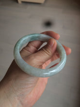 Load image into Gallery viewer, 57mm Certified 100% natural Type A light green/white jadeite jade bangle BH49-0023