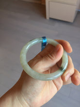 Load image into Gallery viewer, 54.2mm certified 100% natural type A certified light green with floating seaweed round cut jadeite jade bangle BM62-6610