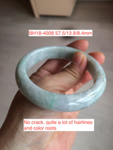 Load image into Gallery viewer, 52-60mm Certified type A 100% size 56-60mm Natural green/white/purple Jadeite bangle with defects group BH15