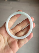 Load image into Gallery viewer, 54.5mm certified 100% natural Type A white/sunny green round cut jadeite jade bangle BL50-3524
