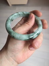 Load image into Gallery viewer, 55.2mm certified Type A 100% Natural dark green gray Jadeite Jade bangle BS113-6644