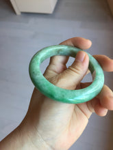 Load image into Gallery viewer, 54.8mm Certified Type A 100% Natural sunny green gray Jadeite Jade bangle PA120-9887