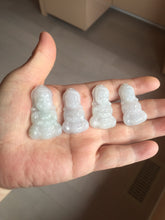 Load image into Gallery viewer, 100% Natural white light green jadeite Jade baby Buddha (宝宝佛) pendant group AU19