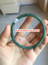 Load image into Gallery viewer, 55-62mm Certified type A 100% Natural dark green/blue/black slim round cut Guatemala Jadeite bangle(different size with defects) group GL30