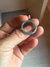 Load image into Gallery viewer, 18.5mm 8 1/2 100% natural type A dark green/gray/black Guatemala jadeite jade band ring BP153