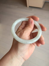 Load image into Gallery viewer, 58.9mm certified 100% natural type A icy watery light green white round cut jadeite jade bangle BS83-(1099)