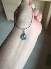 Load image into Gallery viewer, 9.8-10mm 100% natural type A blue/green/yellow/gray Guatemala Jadeite Jade small safe and sound donuts button pendant group BP61 (add-on items)