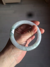 Load image into Gallery viewer, 58mm certified 100% natural type A light green/white round cut jadeite jade bangle AZ101-2808