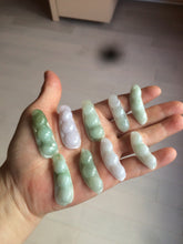 Load image into Gallery viewer, Type A 100% Natural white/green/purple Four Seasons Fortune Beans jadeite jade pendant group W108