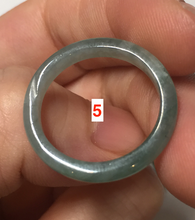 Load image into Gallery viewer, 100% natural type A icy watery light green/blue/gray Guatemala jadeite jade band ring R117