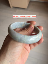 Load image into Gallery viewer, 51-59mm Type A 100% Natural light green/yellow/white Jadeite Jade bangle group GL30 Add-on items, not for sale alone.