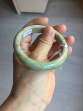 Load image into Gallery viewer, 56.5mm certified Type A 100% Natural light green/yellow/white Jadeite Jade bangle AZ197-2732
