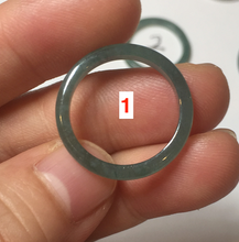 Load image into Gallery viewer, 17.1mm 6 3/4 100% natural type A icy watery green/blue icy watery Guatemala jadeite jade band ring group BP80