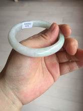Load image into Gallery viewer, 50mm certified 100% natural Type A icy watery sunny green white (白底青) jadeite jade bangle BN69-9372
