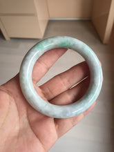 Load image into Gallery viewer, 53.6mm Certified 100% natural Type A sunny green/purple/brown chubby round cut jadeite jade bangle BQ36-5804