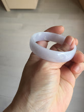 Load image into Gallery viewer, 50mm certified 100% natural Type A white purple thin jadeite jade bangle BS167-1625