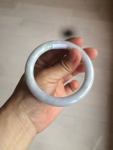 Load image into Gallery viewer, 54mm Certified type A 100% Natural white/light purple round cut Jadeite bangle AC77-0319