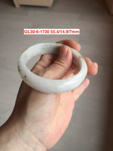 Load image into Gallery viewer, 51-59mm Type A 100% Natural light green/yellow/white Jadeite Jade bangle group GL30 Add-on items, not for sale alone.