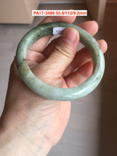Load image into Gallery viewer, 52-63mm certified Type A 100% Natural dark green/white/black Jadeite Jade bangle group with defects GL1