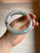 Load image into Gallery viewer, Reserved! Please don't order. 56.8mm certified type A 100% Natural icy watery green/white/brown/purple jadeite jade bangle Z127-4408