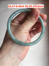 Load image into Gallery viewer, 54-62mm Certified type A 100% Natural dark green/blue/gray slim round cut guatemala Jadeite bangle(different size with defects) group GL47