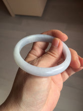Load image into Gallery viewer, 51.5mm certified Type A 100% Natural icy watery light green purple oval Jadeite Jade bangle AU28-8536
