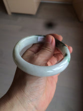 Load image into Gallery viewer, 60mm certified type A 100% Natural sunny green/dark green/white jadeite jade bangle BG25-1719