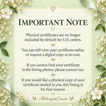 Load image into Gallery viewer, Certificate Shipped Separately – Shipping Fee Applies
