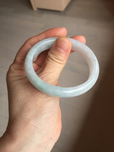 Load image into Gallery viewer, 50mm Type A 100% Natural light green/purple oval Jadeite Jade bangle BM70