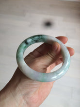 Load image into Gallery viewer, 57.7mm certificated Type A 100% Natural sunny green/white/purple Jadeite Jade bangle AY49-4128