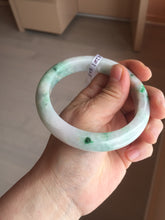 Load image into Gallery viewer, 60.2mm certified Type A 100% Natural light green sunny green light purple Jadeite Jade bangle BK139-5281