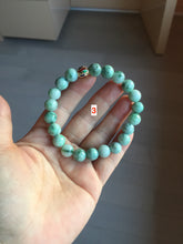 Load image into Gallery viewer, Size 52-60mm 100% natural type A green/yellow/brown/purple jadeite jade beads bracelet group BL134