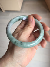 Load image into Gallery viewer, 59.2mm certified Type A 100% Natural dark green gray light purple Jadeite Jade bangle PJ87-6652