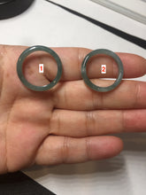Load image into Gallery viewer, 100% natural type A icy watery light green/blue/gray Guatemala jadeite jade band ring R117