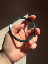 Load image into Gallery viewer, 60.2mm Certified Type A 100% Natural light green/blue/gray Guatemala slim round cut Jadeite bangle BP209-1026