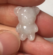 Load image into Gallery viewer, Type A 100% Natural light green white jadeite jade cute baby bear pendant BM55