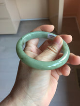 Load image into Gallery viewer, 58.4mm Certified Type A 100% Natural Oily Dark Green Gray Black(油青) Jadeite Jade Bangle PH259-7141