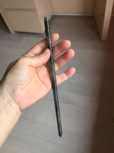 Load image into Gallery viewer, 20cm 100% Natural black dark green ink painting(水墨画) Xiu Jade (Serpentine) Hairpin AW62