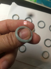 Load image into Gallery viewer, 100% natural type A light green/blue Guatemala jadeite jade band ring C123