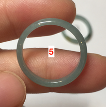 Load image into Gallery viewer, 17.7mm 7 1/2 100% natural type A icy watery green/blue icy watery Guatemala jadeite jade band ring group BP77