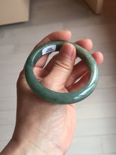 Load image into Gallery viewer, 52.2mm Certified 100% natural Type A oily dark green/black/brown/gray (老油青) jadeite jade bangle PH190-6940