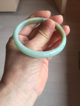 Load image into Gallery viewer, 53mm Certified Type A 100% Natural apple green brown oval Jadeite bangle BH97-2190