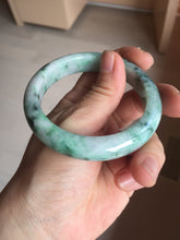 Load image into Gallery viewer, 54.5mm certified Type A 100% Natural sunny green white purple Jadeite Jade bangle BQ45-4132