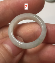 Load image into Gallery viewer, 100% natural type A icy watery green/white/yellow/purple jadeite jade band ring group R111