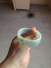 Load image into Gallery viewer, 52.3mm certified 100% natural Type A sunny green/white/purple jadeite jade bangle BK8-2423