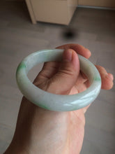 Load image into Gallery viewer, 53.5mm Certified Type A 100% Natural sunny green Jadeite Jade bangle BG40