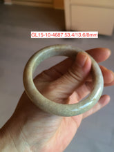 Load image into Gallery viewer, 53-57mm Type A 100% Natural light green/white Jadeite Jade bangle (with defects) group GL15