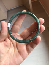 Load image into Gallery viewer, 58.4mm Certified Type A 100% Natural dark green/blue/gray/black Guatemala Jadeite bangle AZ169-3456