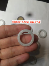 Load image into Gallery viewer, Size 6 1/2-8 100% natural type A white jadeite jade band ring R106